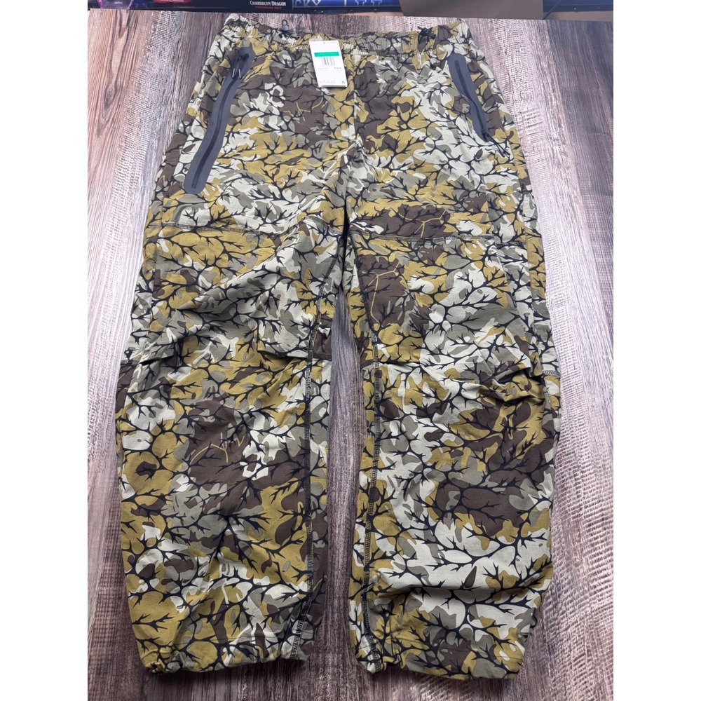 Nike Sportswear Tech Mens XL Camo Leaf Print Loose Fit Pants Green IF0911-368